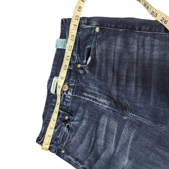 Good American Womens 10/30 Good Waist Crop Jeans Blue High Rise Dark Wash Denim - Picture 10 of 16